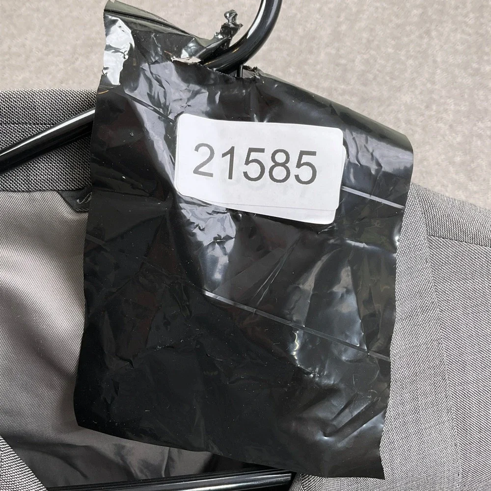Urbis Blazer‎ Men 44R Light Gray Double Breasted Vitale Barberis Canonico Italy